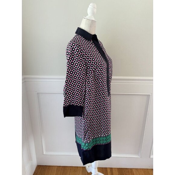 Hobbs London Marci Dress Geometric Print Shift Dress 6 - Picture 2 of 9